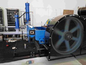 Custom pump package for water and wastewater systems with integrated piping and pump equipment.